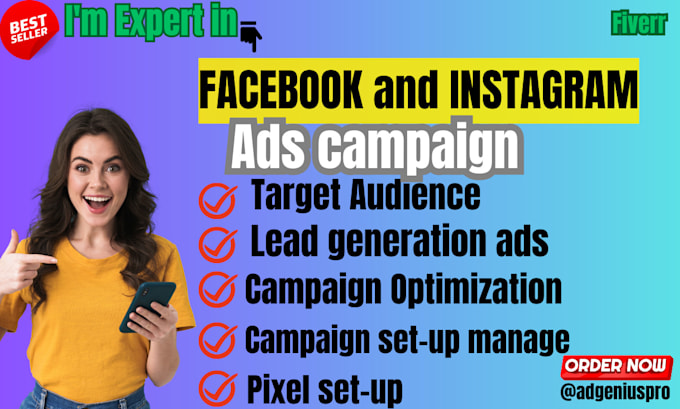 Set up your facebook and instagram ad campaigns by Adgeniuspro | Fiverr