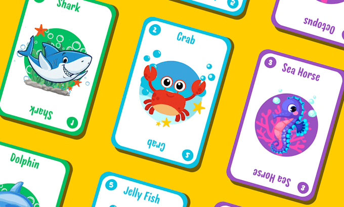 design custom educational flashcards for kids, preschool and homeschool learning