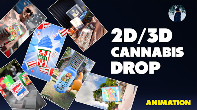 create cannabis drop animation video