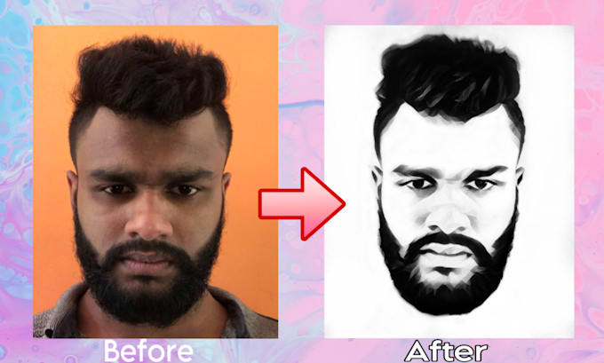 Draw your own face to amazing logo illustration by Shanjayasanka | Fiverr