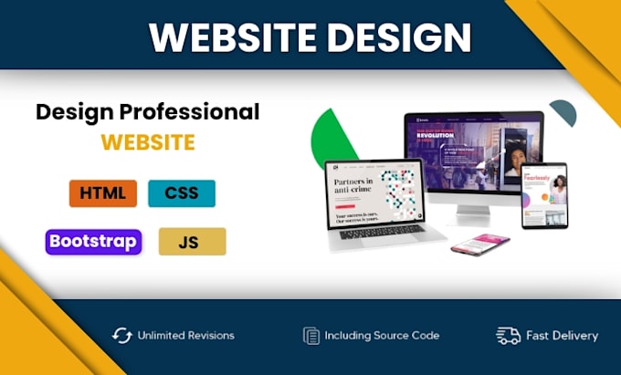 Design and code custom landing page homepage in html css js by ...