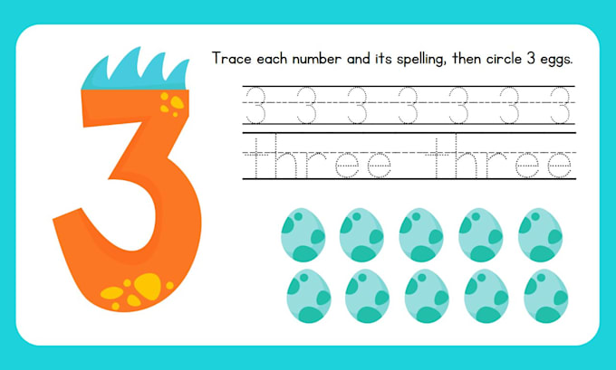design custom educational worksheet and flash card