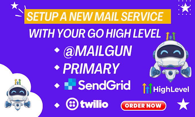 connect mailgun, twilio, sendgrid, or gmail SMTP in your gohighlevel