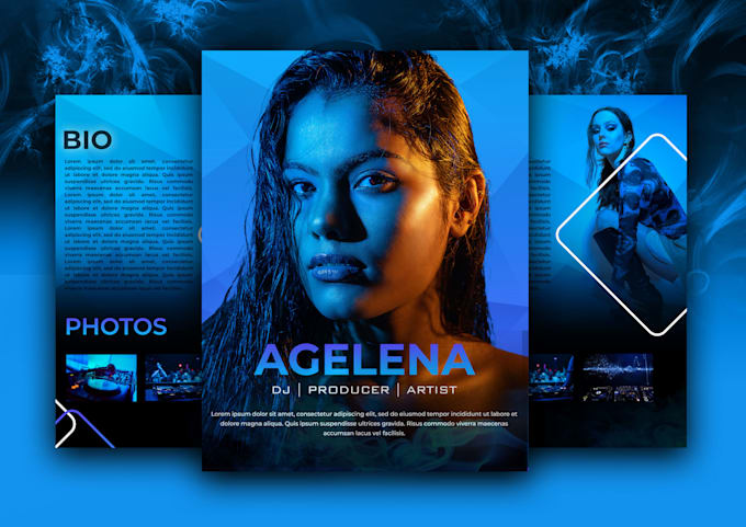 design artist epk, media kit, press kit, speaker kit, one sheet