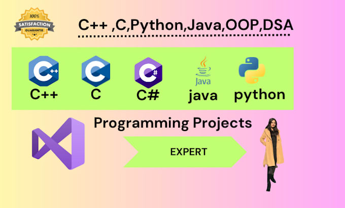 Do cpp java python c sharp projects by Faisal_works23 | Fiverr image.