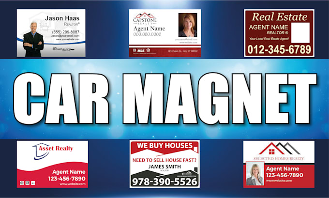 make artistic car magnet sign board bill board sign yard