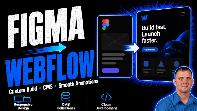 develop your figma design into a webflow website