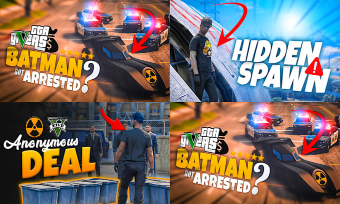 design professional gta v gaming thumbnails
