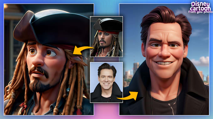 Turn your photo into a disney cartoon style using ai and photoshop by ...
