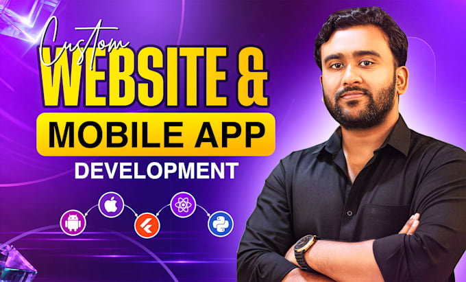 do website or mobile app development as flutter app developer, react native