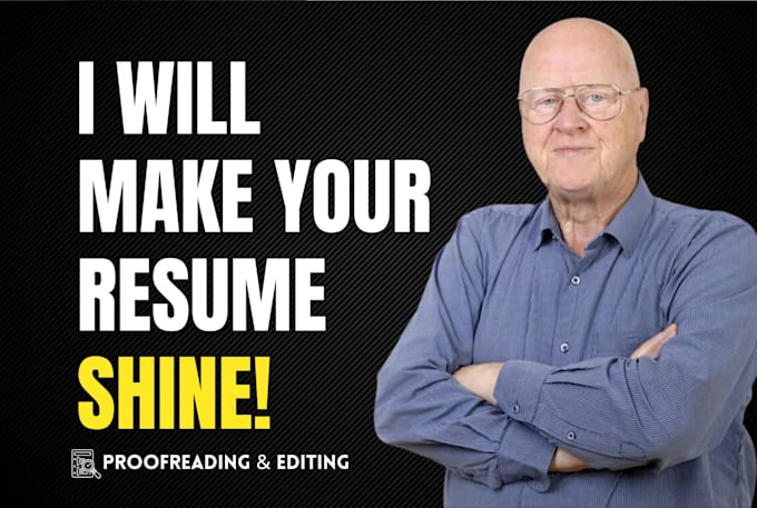 proofread and edit your resume