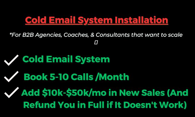 Set up a cold email lead gen system for your b2b business by ...