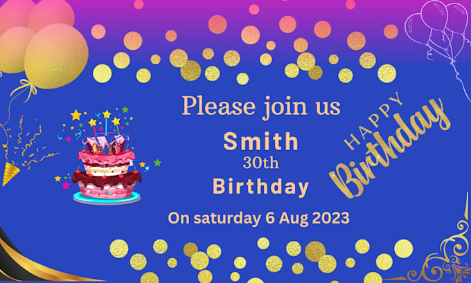 design an eye catching  birthday  ,wedding and event card