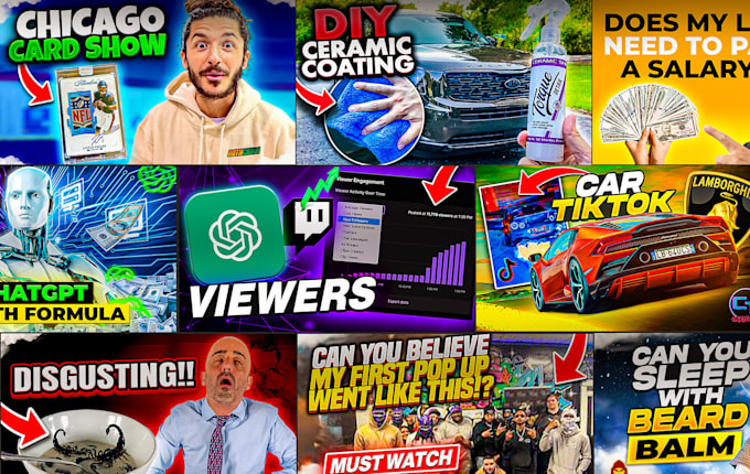 design awesome clickbait youtube thumbnail