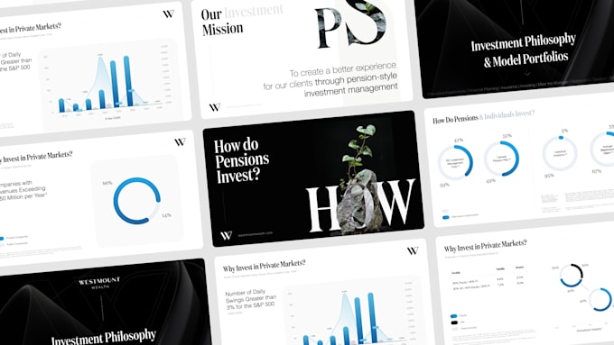 design a premium pitch deck or corporate presentation