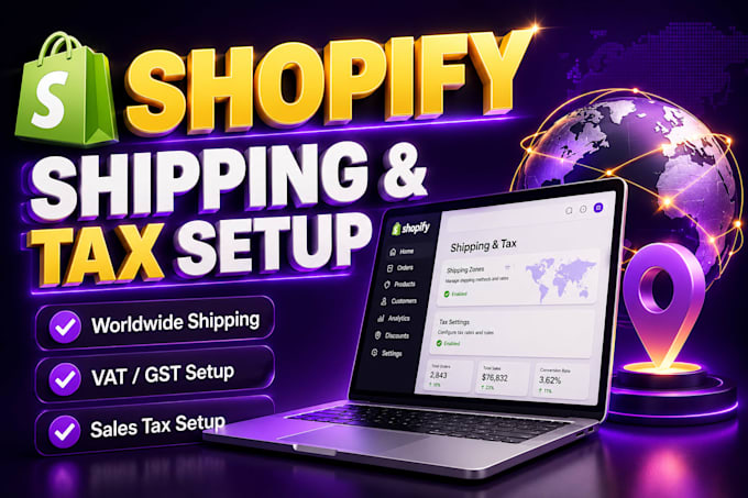 setup shopify store shipping zones, rates and taxes in 24 hours