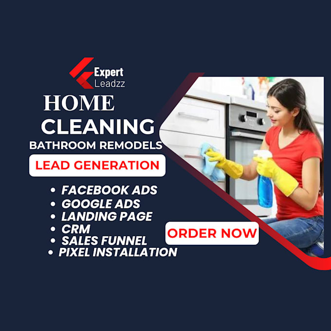 generate leads for your home cleaning, bathroom and kitchen renovation companies
