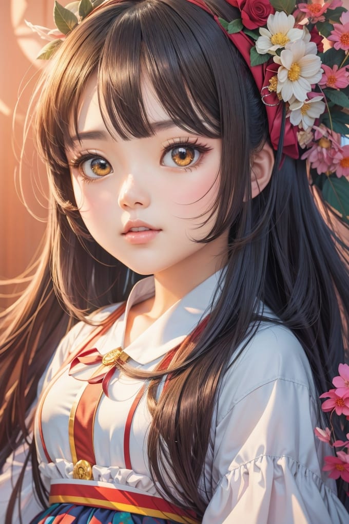 Premium AI Image  anime girl character AI generated