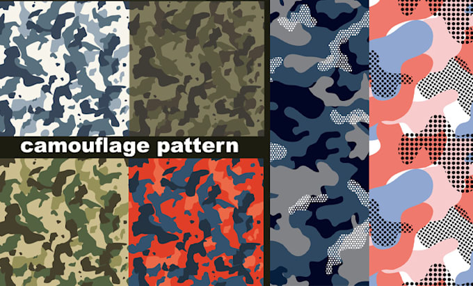 design and redesign camouflage seamless pattern for you