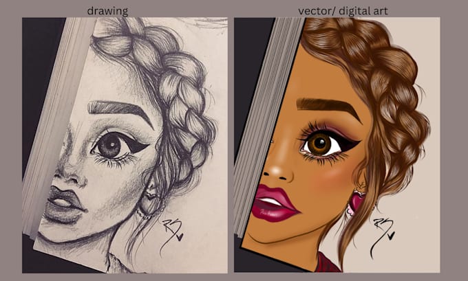 convert your sketch, drawing, or logo to high quality vector art