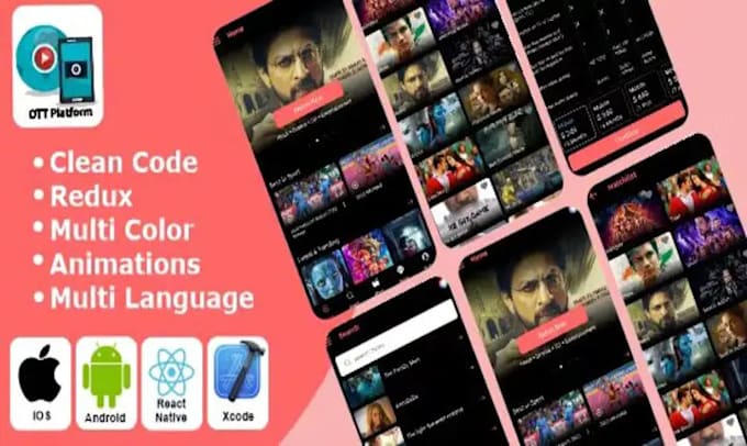 Develop live streaming app, ott app, tv app, live channel app by