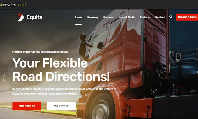 Build trucking website logistics website dispatch freight website cargo ...