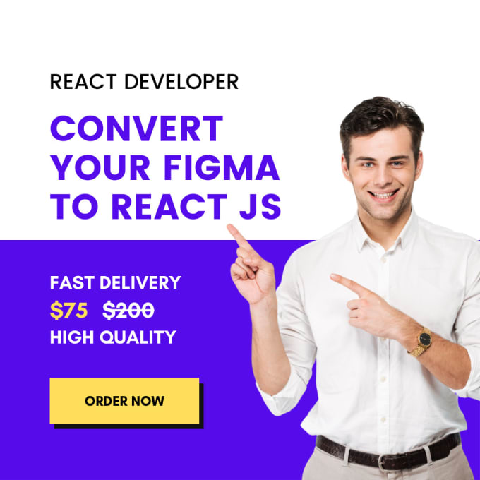 Convert figma to react js with css bootstrap by Faycalelhandi | Fiverr