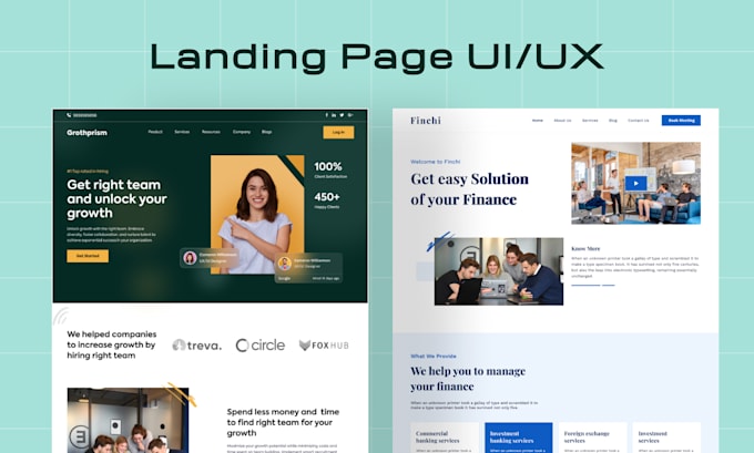 Do clean professional web landing page ui ux design figma by ...