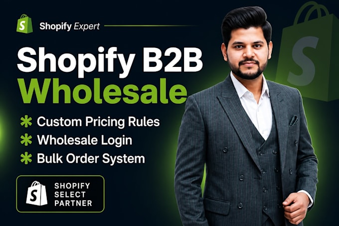 install and integrate shopify wholesale , b2b , b2c apps