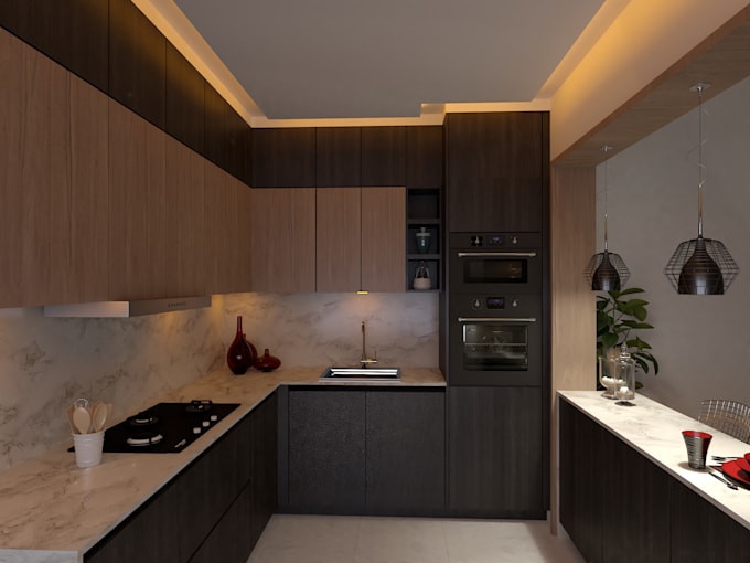 design interior of kitchen remodeling and  renovation
