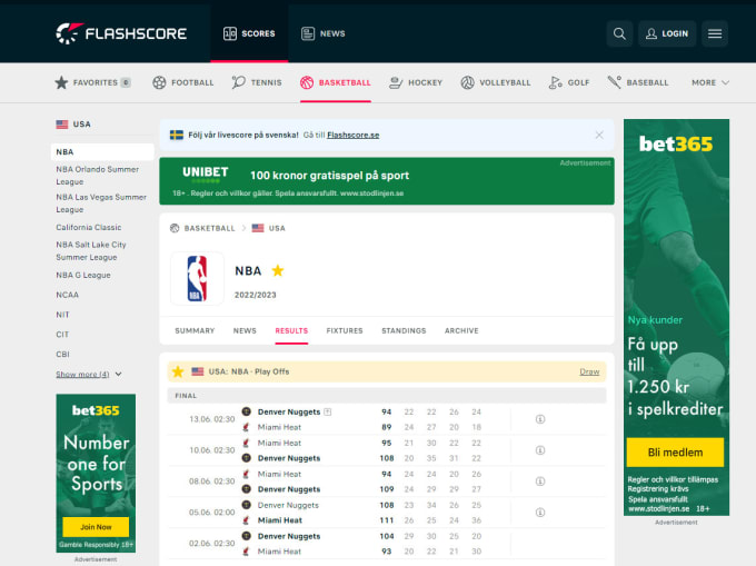 Flashscore results store