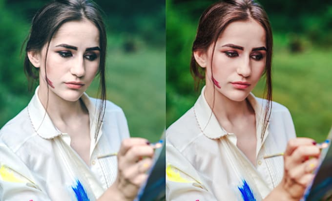 skin retouch and edit colour correction photos professionally
