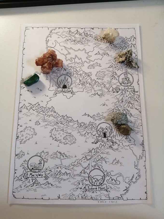 Draw by hand the black and white fantasy map you wish by Rankstrail96 ...