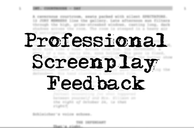 provide professional screenplay coverage and script feedback