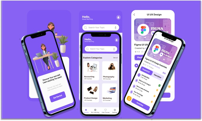 Do mobile app ui ux design in figma by Jinu2002 | Fiverr
