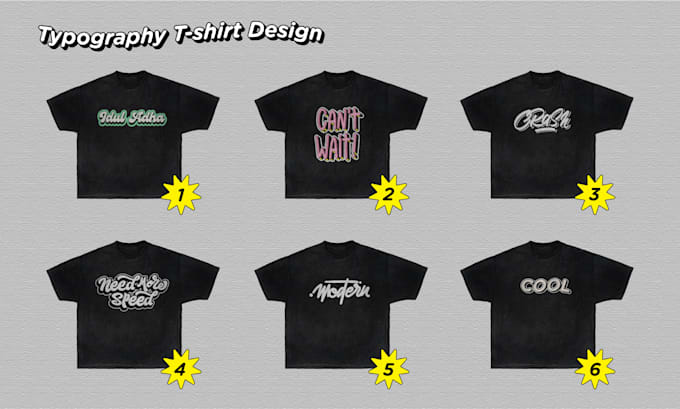 an awesome custom typographic tshirt design