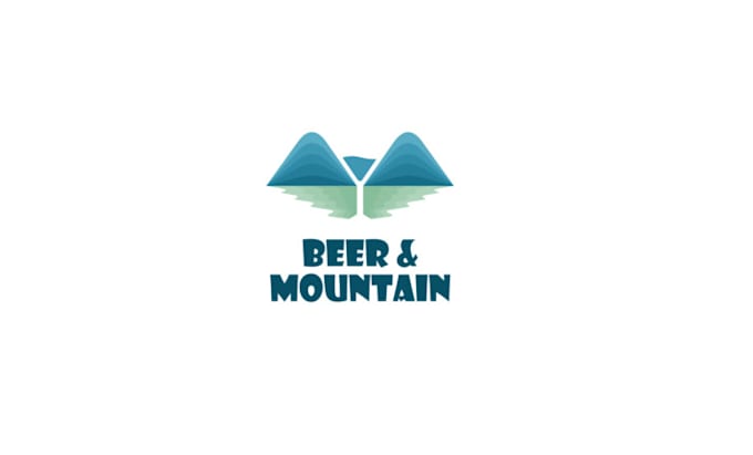 design beautifully extraordinary beer and mountains logo