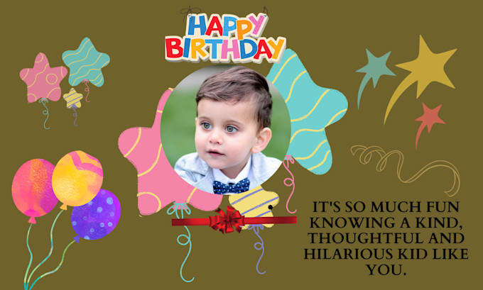 create 2 happy birthday wishes poster