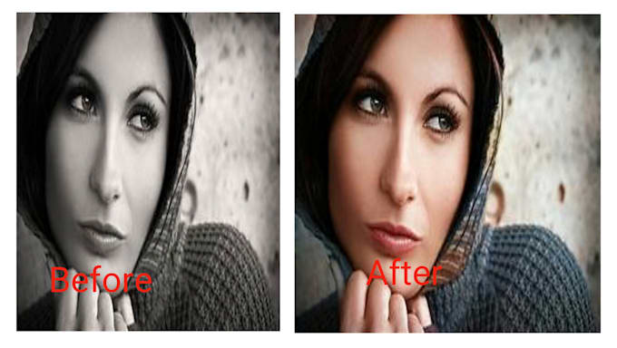Coloring and restore your black and white photo manually by Saka_art ...