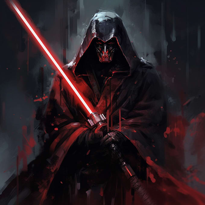 create you a sith lord in these styles using midjourney v5