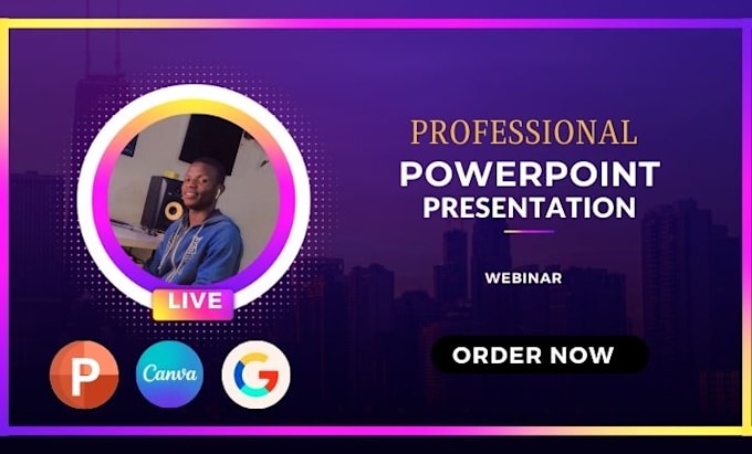 create unique powerpoint canva presentation for business and webinar