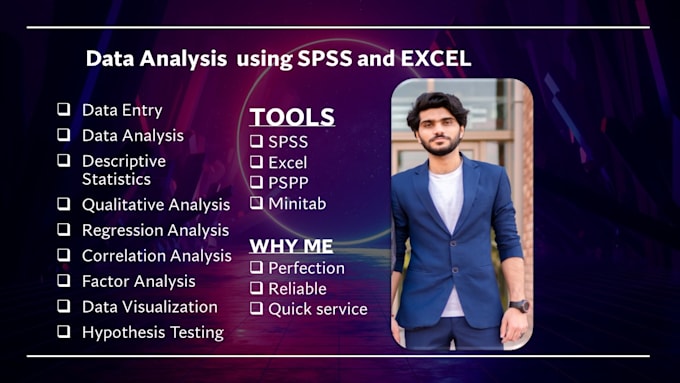 do data analysis and visualization on spss and excel