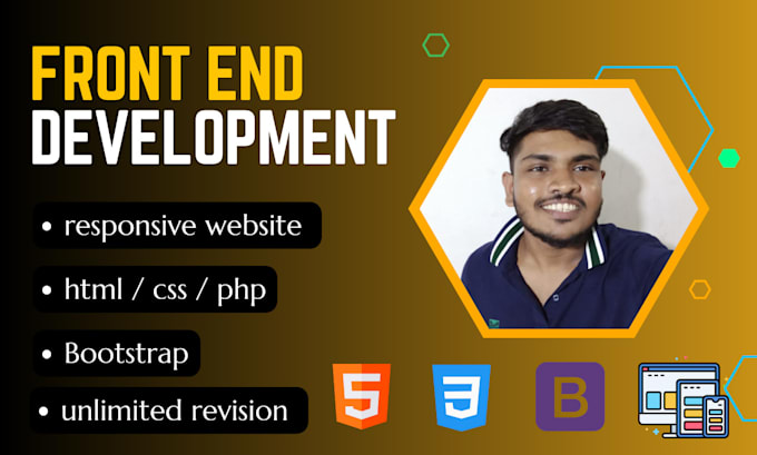 Front end design, responsive websites using html and css with bootstrap ...