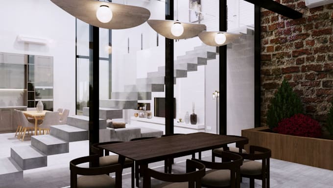 present interior designs with corono render