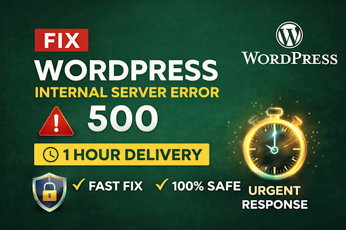 fix wordpress internal server error 500 in 1 hour