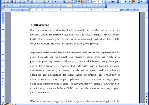 format your word document/report