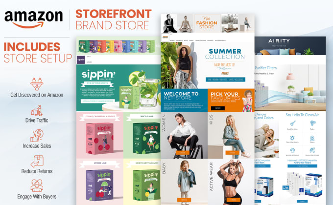 design and create professional amazon store for your brand