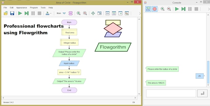 Flowcharts in flowgorithm, program and pseudo code by Mohibazhar | Fiverr