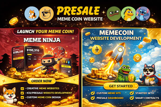 build meme coin, presale website or staking in wordpress