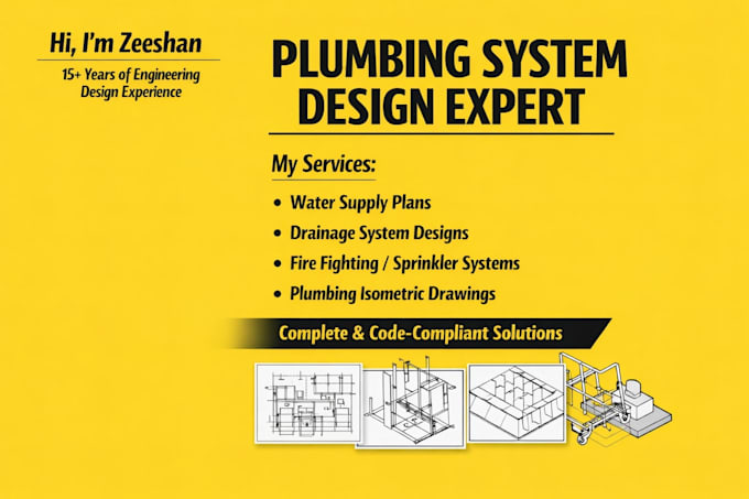 do plumbing waste, vent, water supply, fire fighting plans